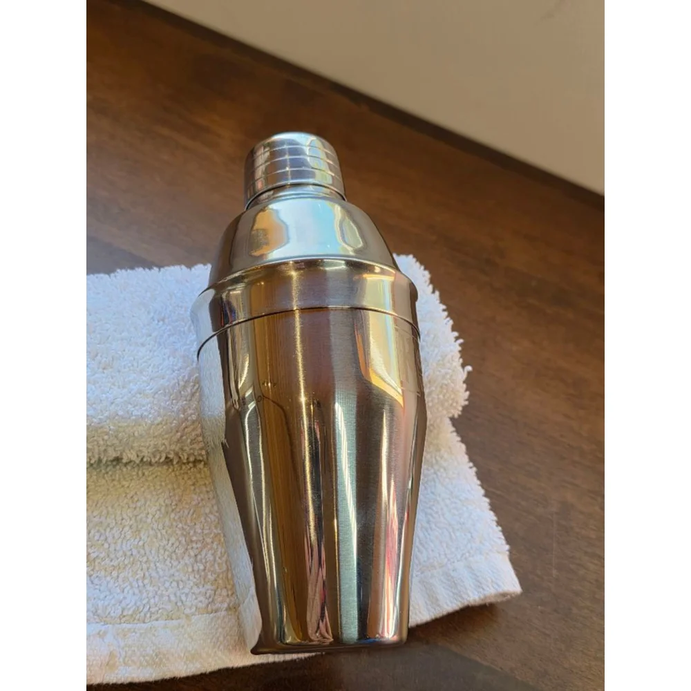 Jack Daniel's Stainless Steel Barrel Flask & Ketel One Cocktail Shaker Set